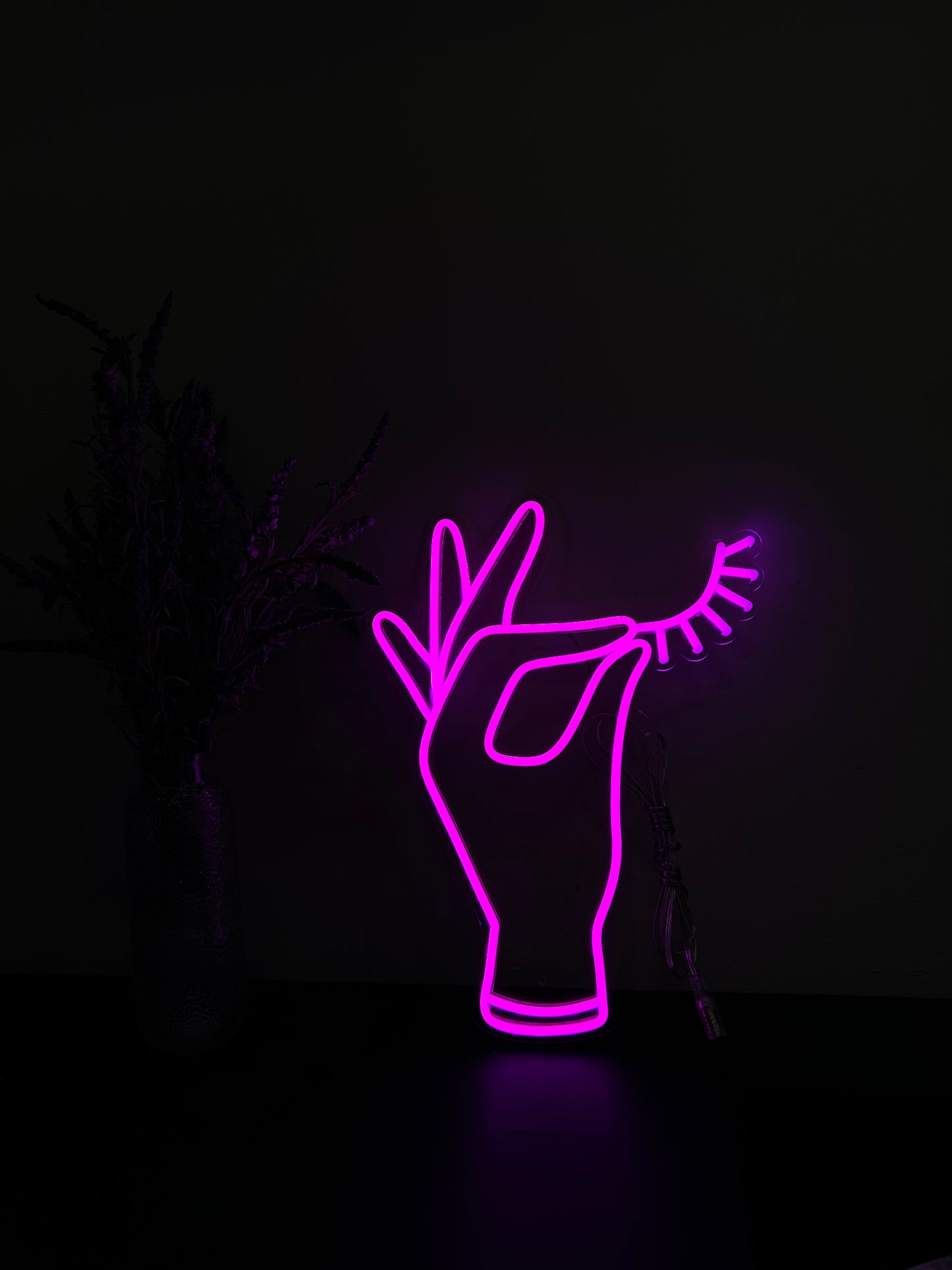 Hand Lash Neon Sign