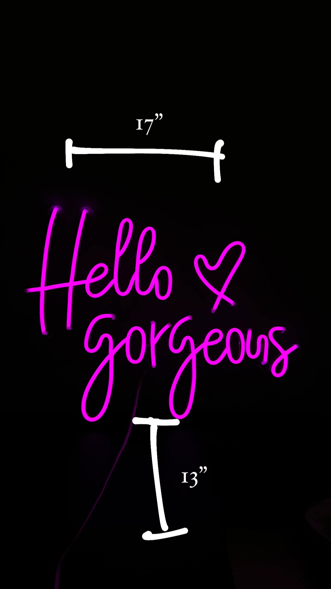 Hello Gorgeous Neon Sign